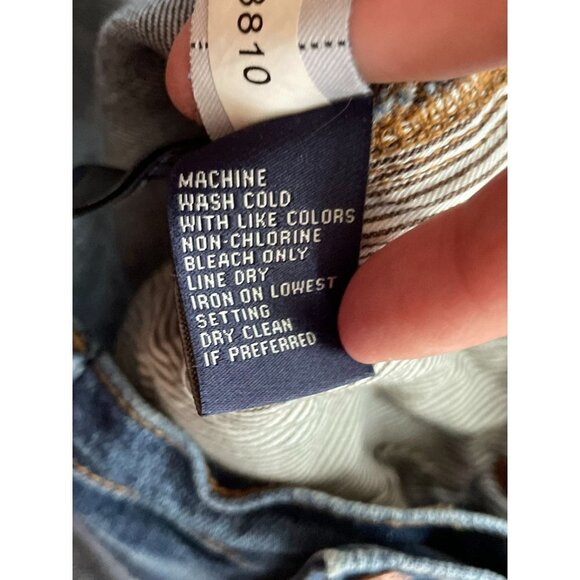 Madewell Jeans High Riser Skinny Zip Fly Distressed Stretch Denim Blue Sz 27 - Picture 8 of 8